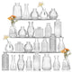 Glass Vase,22-Piece Glass Bud Vases Set - Small Floral Centerpiece Vases for Weddings