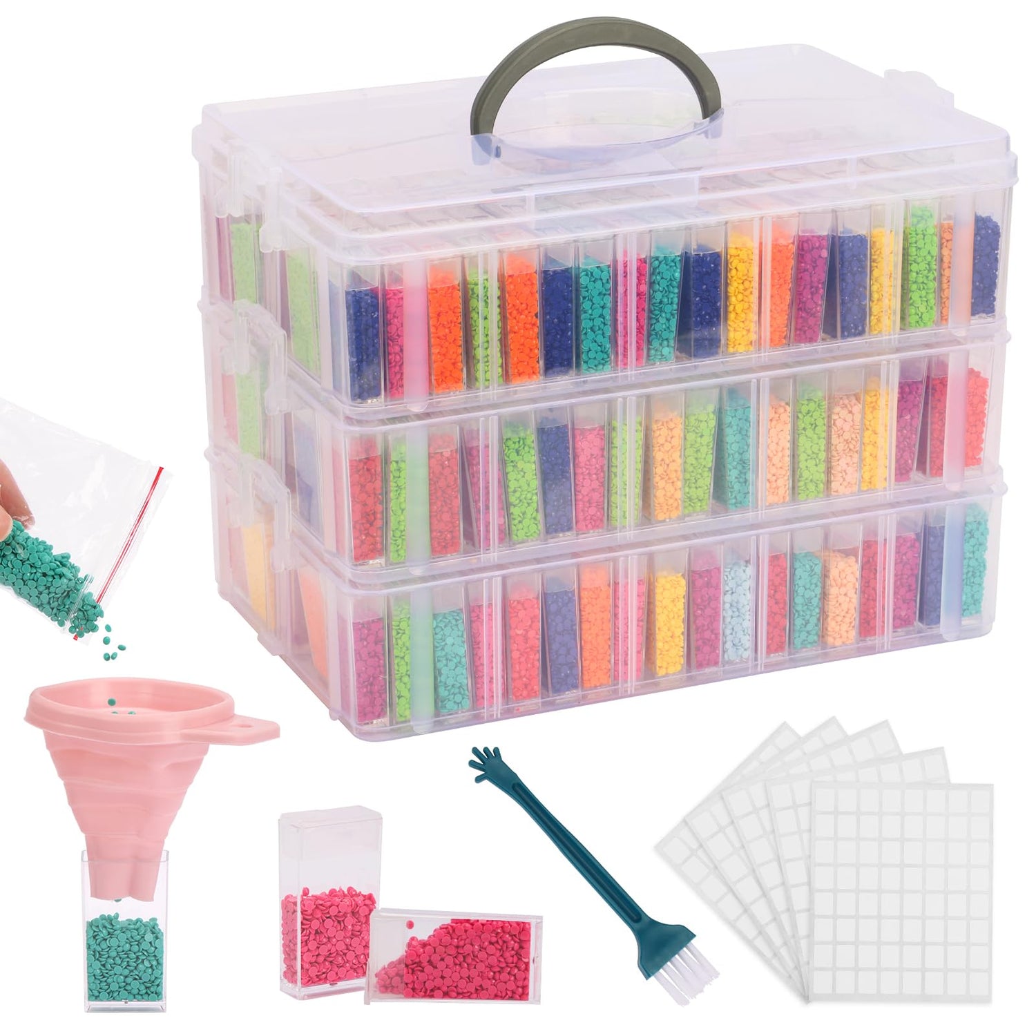 Plastic Storage,264-Compartment Diamond Art Storage Kit