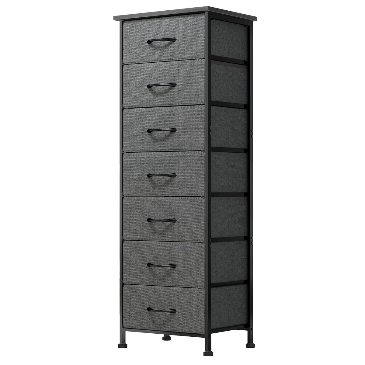 Storage Cabinets & Lockers,7-Drawer Tall Dresser - Fabric Storage Organizer for Bedroom, Closet or Entryway (Dark Grey)
