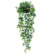 Artificial Flora,Single Artificial Hanging Plant with Black Pot for Shelf Decor