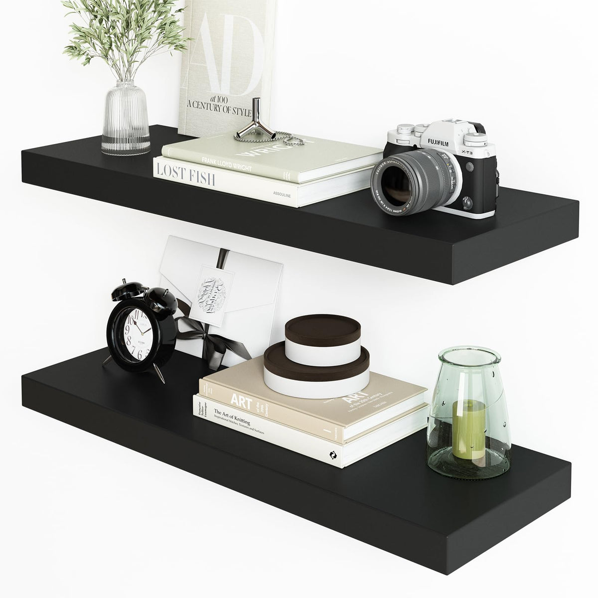 Floating Shelves,2-Pack Extra Wide 32in Floatg Shelves9,Black