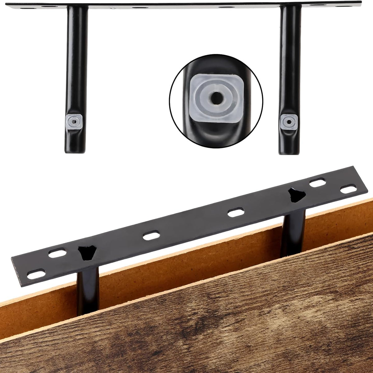 SUPPERLELE 5-Pieces 15.8in Floating Wall Shelves in MDF Wall Mounted Shelves