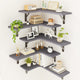 Floating Shelves,5-Pack Corner Floating Shelves( Rustic Gray)