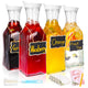 Glass Drinkware,4-Piece Glass Beverage Carafe Set - 1.5L Pitchers with Lids for Mimosa Bars & Iced Drinks