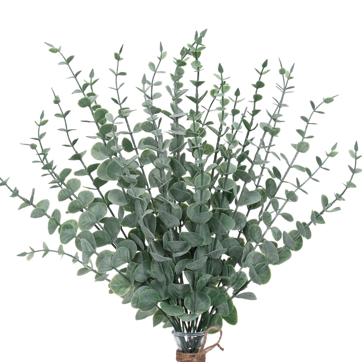 Artificial Flora,24 Pcs Artificial Eucalyptus Branches - Real Touch Greenery for Spring & Wedding Decorations