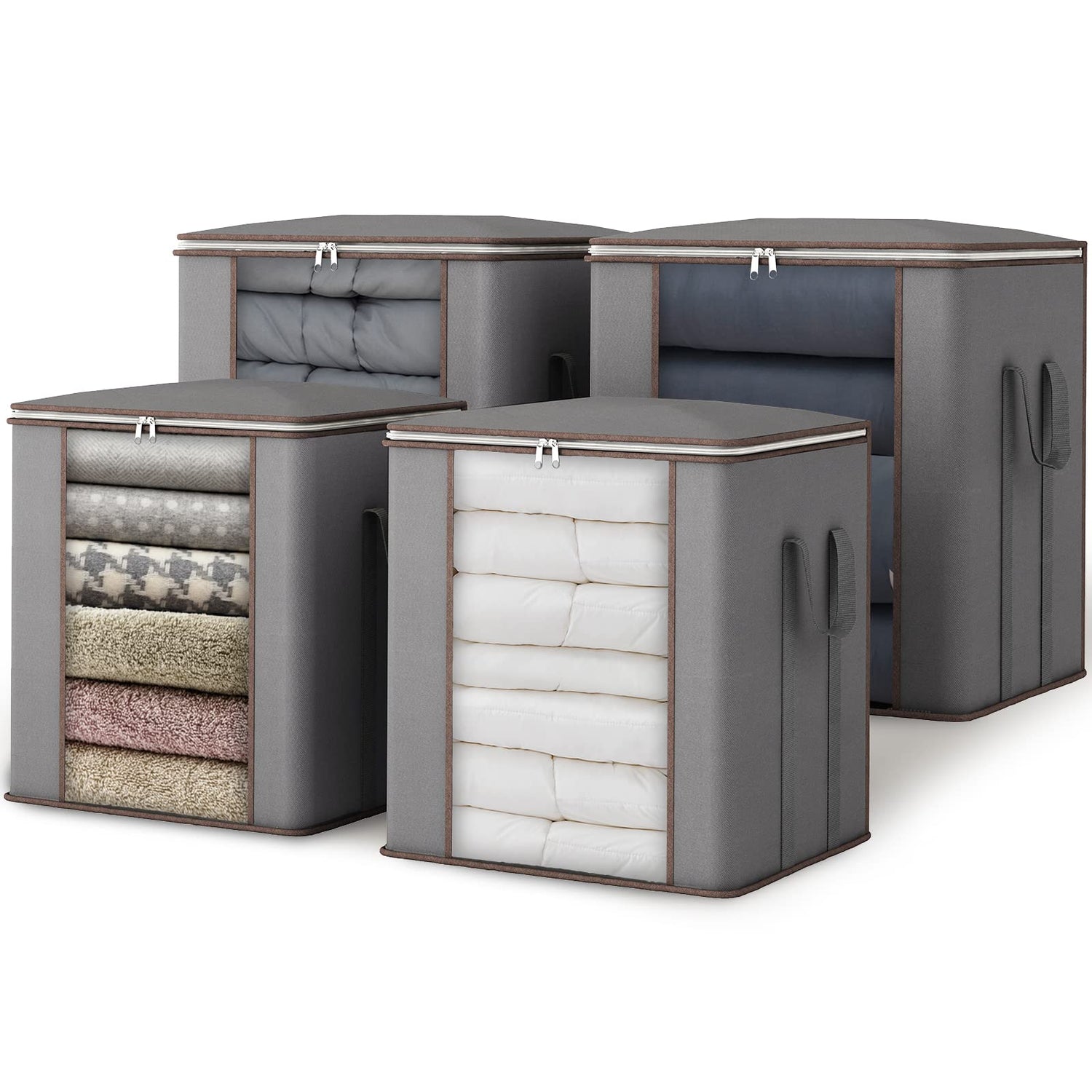 Sewing Storage,4-Pack Large Blanket Storage Bags