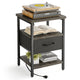 Storage Cabinets & Lockers,Modern Nightstand with Charging Station, 23.6 Inch Side Table