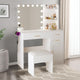 Dresser,Vanity Desk with Mirror and Lights, 3 Colors Lighting Adjustable Brightness