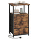 Nightstands,Modern Night Stand with 3 Fabric Drawers, Rustic Brown