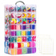 Plastic Storage,8-Layer Adjustable Craft Storage Box with 80 Compartments