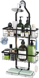 Floating Shelves,Black, Set of 2 with 2 Soap Holder