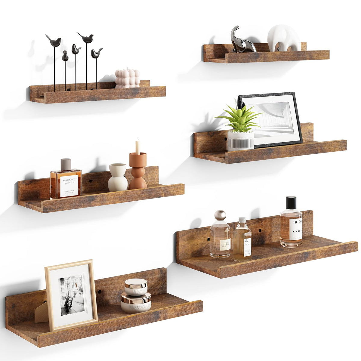 Floating Shelves,6-Piece Floating Shelf Set