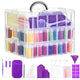Plastic Storage,3-Tier Diamond Painting Storage Kit - 100 Jar Organizer with Complete Craft Accessories
