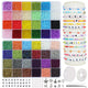 Beads and Sets,48 Color Glass Seed Beads Kit (16800 Pieces), 3mm