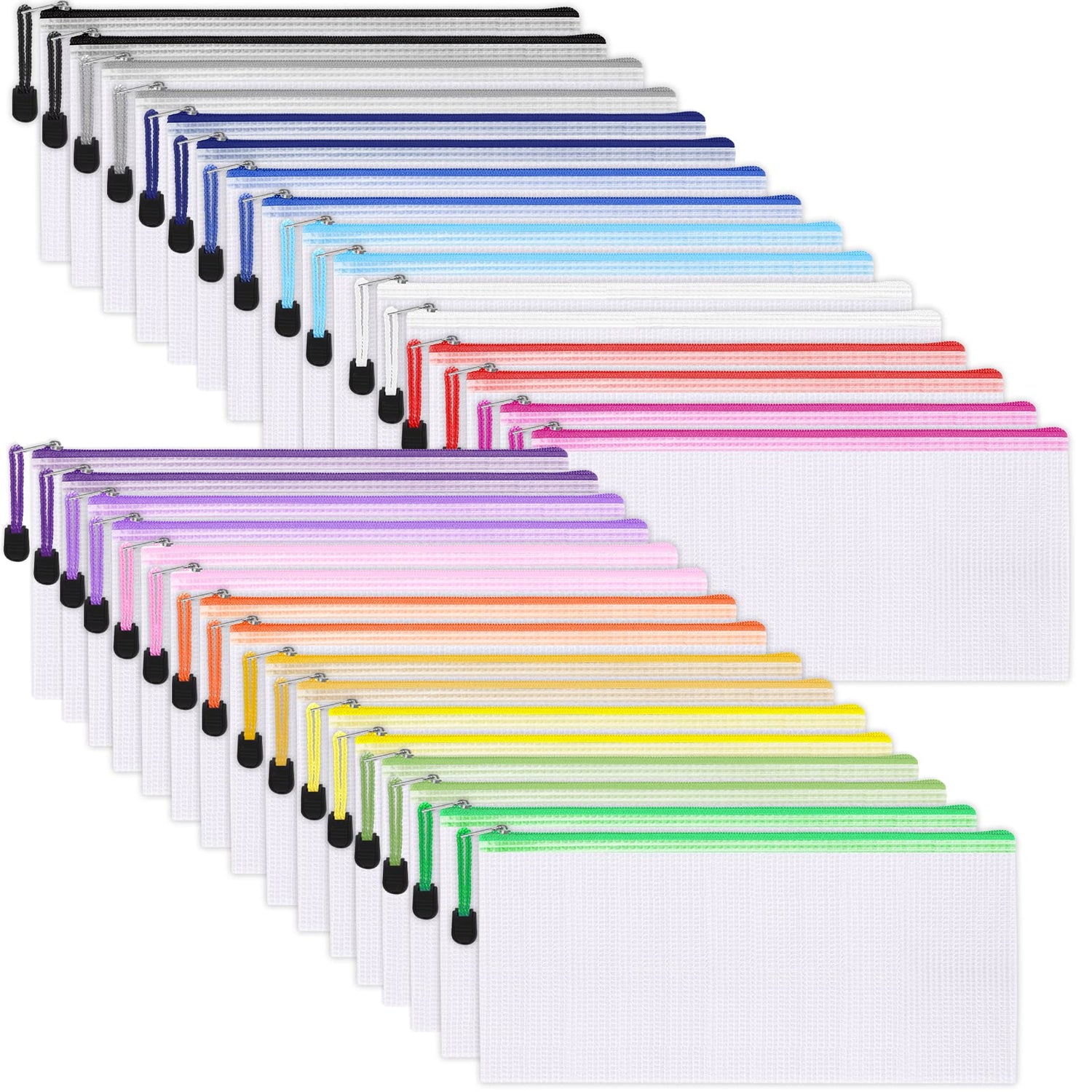 Mesh Zipper Bags,72 Pack Small Mesh Zipper Pouches  16 Color