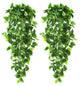 Artificial Flora,2 Pack 3.6ft Artificial Hanging Ivy Plants