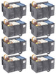 Sewing Storage,8-Pack Heavy Duty Moving Bags - 93L Storage Solution with Backpack Straps (Grey)