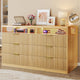 Storage Cabinets & Lockers,55" Modern Fluted Dresser with LED Lighting & USB Ports,6-Drawer