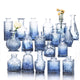 Glass Vase,Set of 18 Blue Glass Bud Vases
