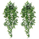 Artificial Flora,2 Pack Artificial Hanging Plants with Pots for Indoor & Outdoor Decoration