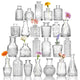 Glass Vase,24-Piece Mixed Glass Bud Vase Collection - Assorted Shapes for Wedding Centerpieces