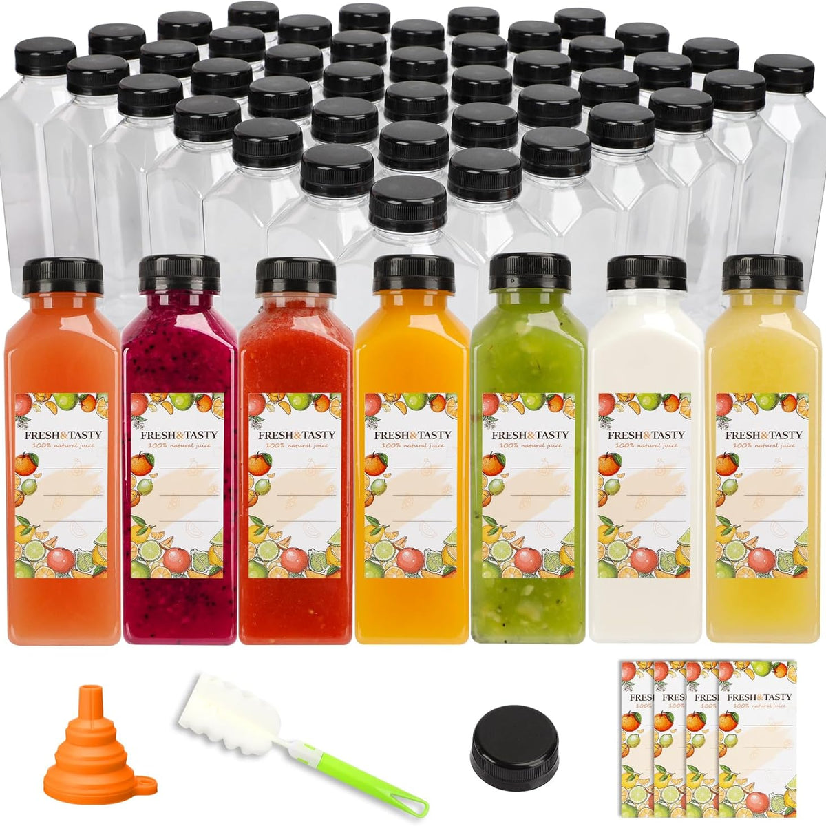 Juice Bottles,100pcs 16oz