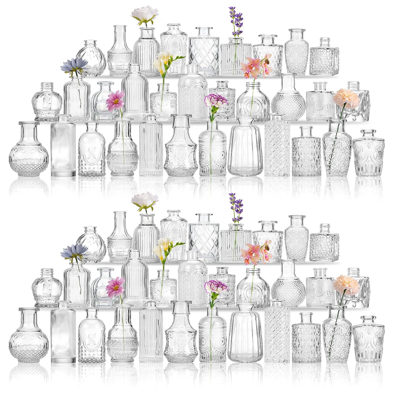 Glass Vase,64-Piece Glass Bud Vases Collection