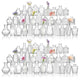Glass Vase,64-Piece Glass Bud Vases Collection
