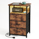 Nightstands,Modern LED Night Stand with USB Charging