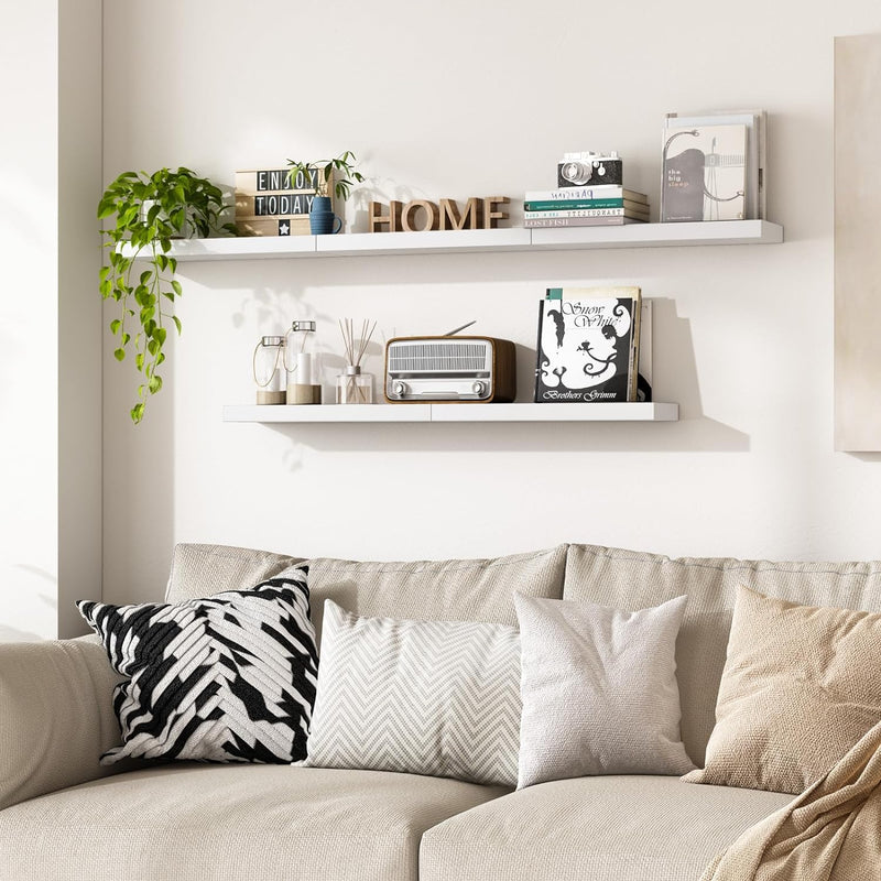 SUPPERLELE 5-Pieces 15.8in Floating Wall Shelves in MDF Wall Mounted Shelves