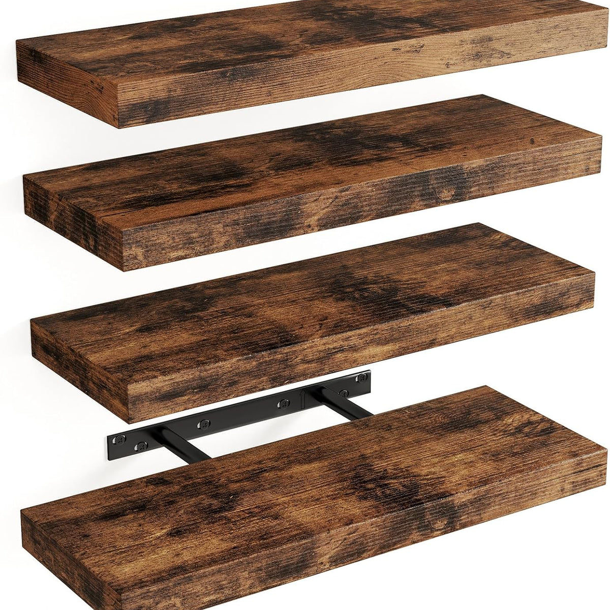 Floating Shelves,Brown,Set of 4,14.8 inch