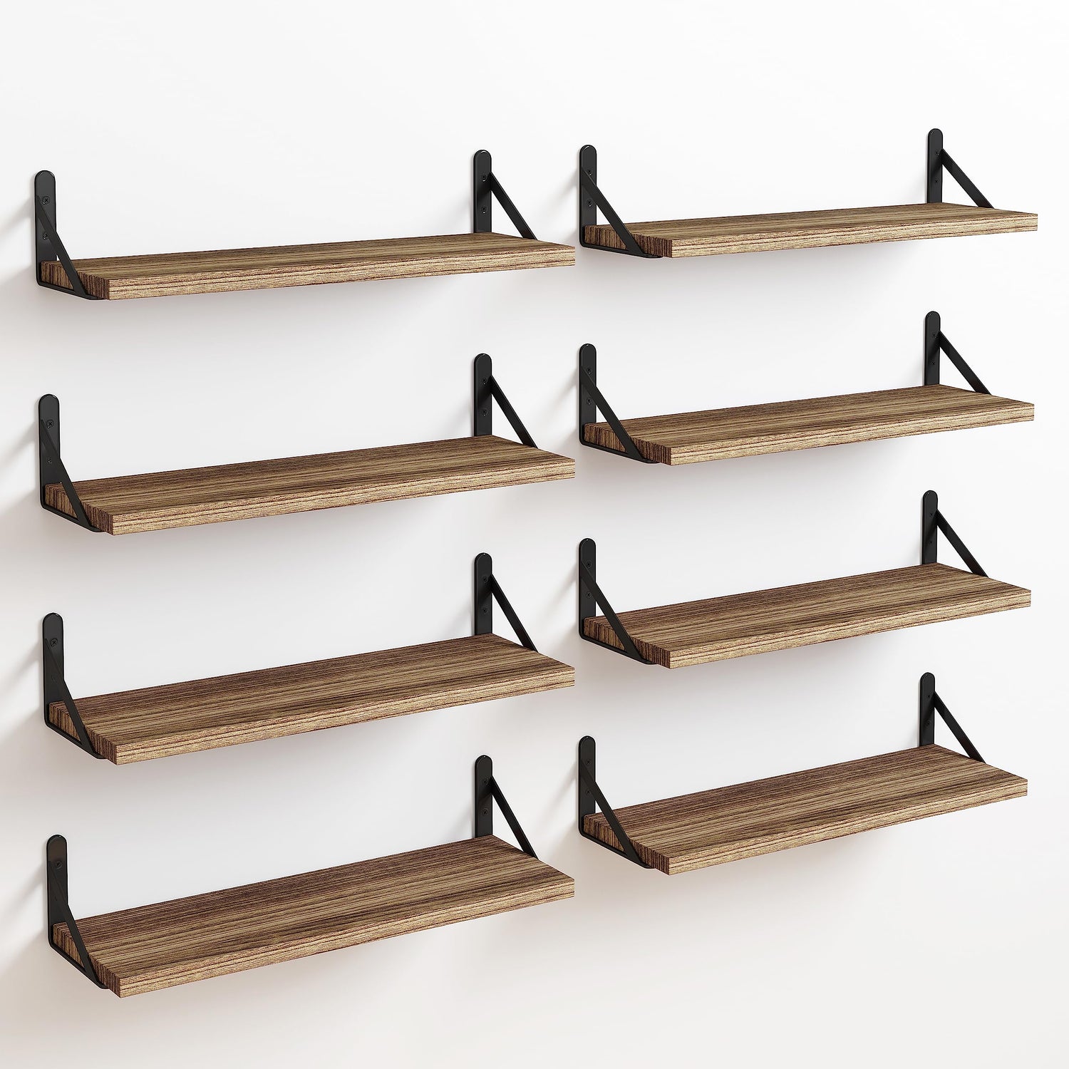 Floating Shelves,Floating Shelves Width 4.7in Rustic Wood Wall Shelves Set of 8