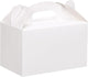 Paper Box,48-Piece White Gable Treat Boxes with Handles (6x3.5x3.5 Inches) for Party Favors